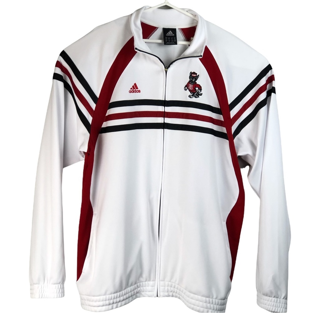 Adidas NC State custom-made lightweight basketball zip up jacket